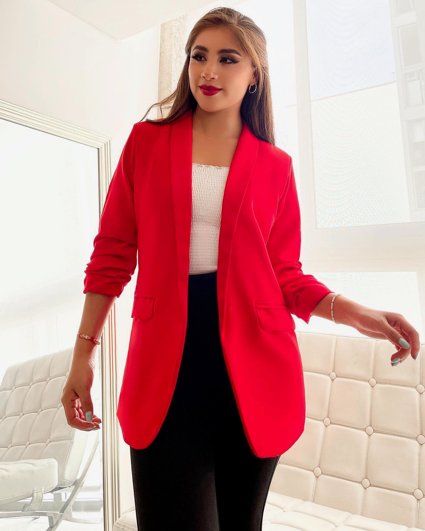 BLAZER BOYFRIEND SIENA | rojo