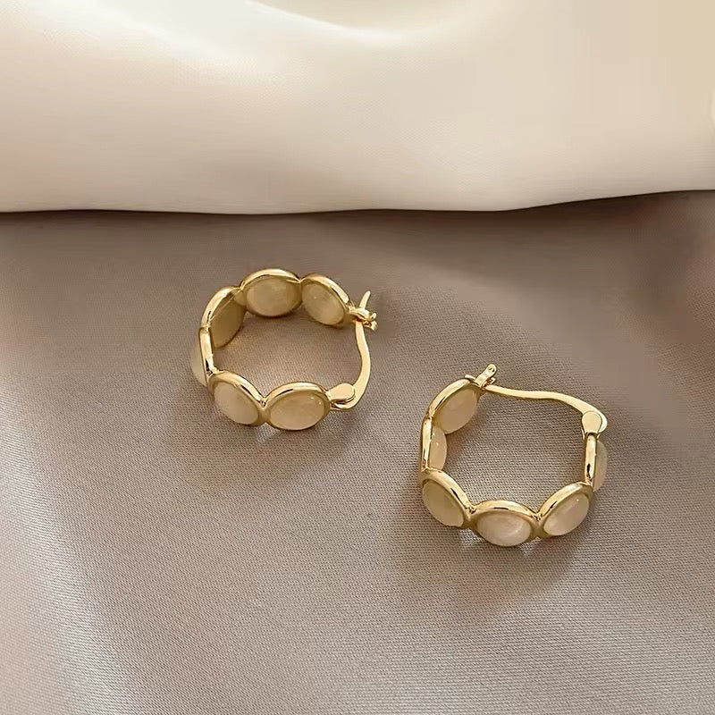 ARETES ACERO PERLA TIPO C