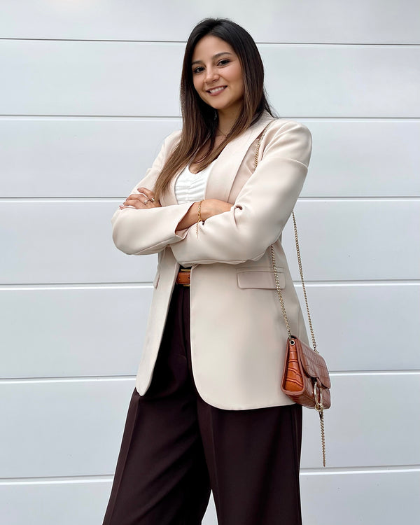 BLAZER BOYFRIEND BEIGE